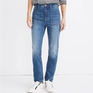 Madewell Classic Straight Full-Length Jeans Marfield Wash Surplus Pocket Size 28